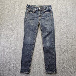American Eagle Jeans Womens Size 6 Dark Wash Skinny Super Stretch